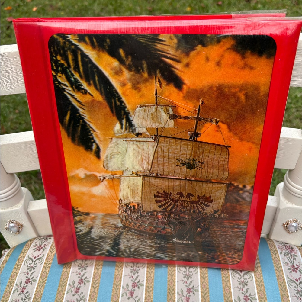 Lobeco Vintage Photo Album Pirate Ship Themed Made in Japan Unused